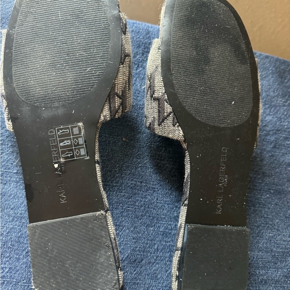 Karl Lagerfeld logo slide size 7.5 worn twice. - Picture 2 of 5